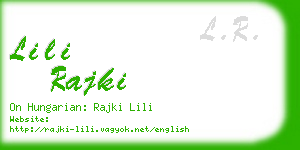 lili rajki business card